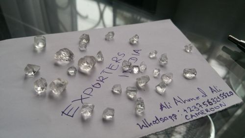 Non Polished Natural White Rough Diamonds for Industrial Use