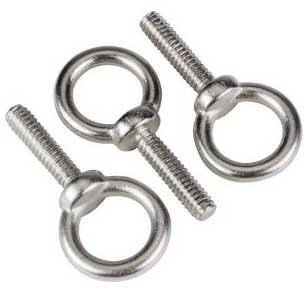 Polished Stainless Steel Eye Bolts, For Automobiles, Size : 0-15mm, 15-30mm, 45-60mm, 60-75mm, 75-90mm