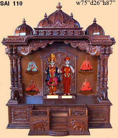 Wooden temple, Pattern : Plain, Printed