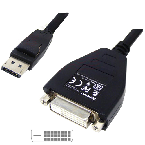 JDV 03 24+1 DP MALE TO DVI 24+1 FEMALE ADAPTER