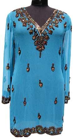 Poly Georgette Kurti Item Code :- Epbg - 5004