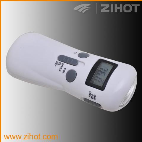 LED Dynamo Flashlight 125*53*30mm, Packaging Type : white