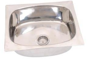 Single Bowl Stainless Steel Sinks, For Bathroom, Kitchen, Color : Silver