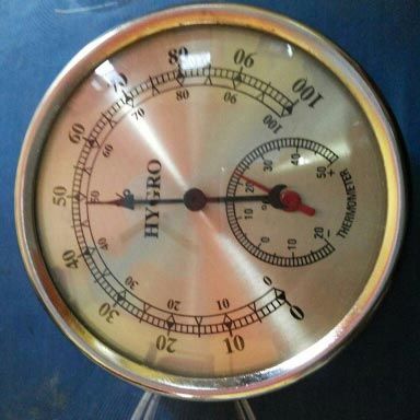 Dial Thermo Hygrometers, Color : GOLDEN
