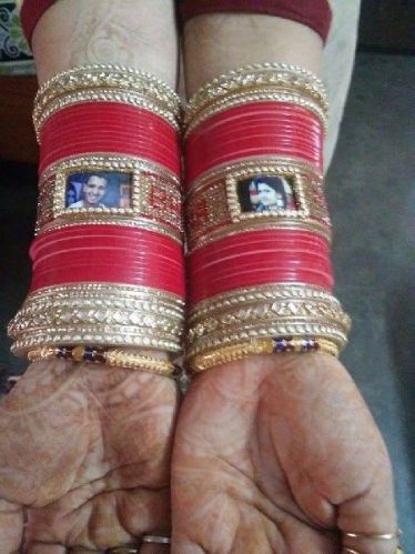 Punjabi Wedding Chura, Color : Red