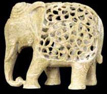 Carved Stone Elephant Statue