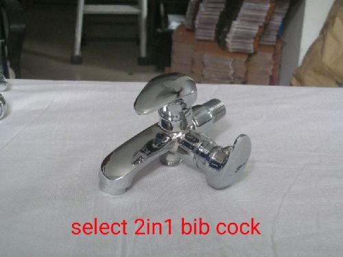 Select 2 In 1 Bib Cock, For Bathroom, Packaging Type : Cartoon, Paper Box, Thermacol