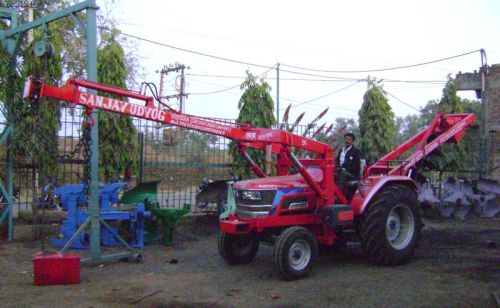 Fuel Metal Pole Digger With Crane