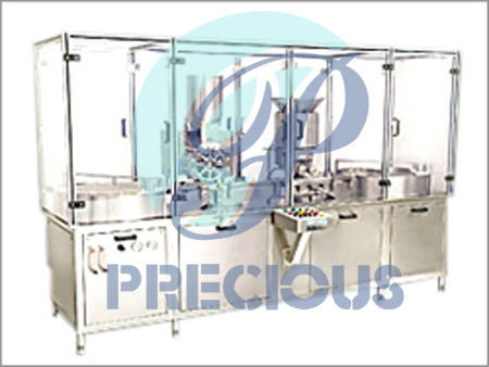 DRY POWDER FILLING STOPPERING MACHINE