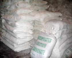Calcium carbonate powder, Mesh Size : 150 Mesh To 10 Microns
