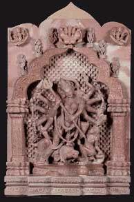 Pink Marble Goddess Durga Statues