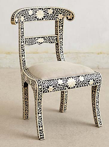 Painted Multiweight Bone Inlay Chair, Feature : Durable, Eco-Friendly, Shiney