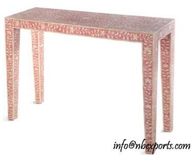 Painted Multiweight Mop Inlay Console Table, Feature : Durable, Eco-Friendly, Fine Finished
