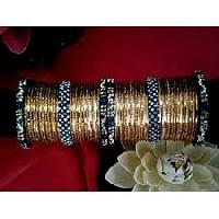 Lac Stones Metal Bangle