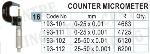 Mitutoyo Counter Micrometer