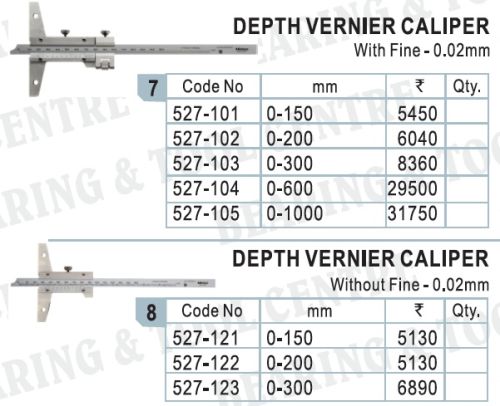 Mitutoyo Depth Vernier Caliper