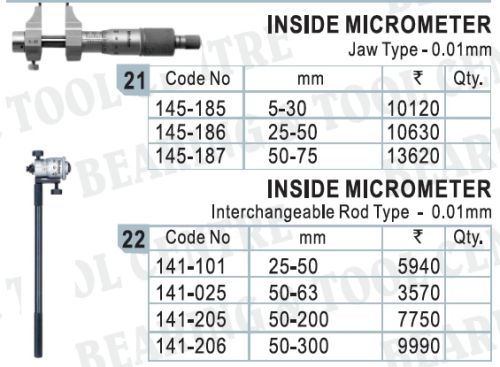 Mitutoyo Inside Micrometer