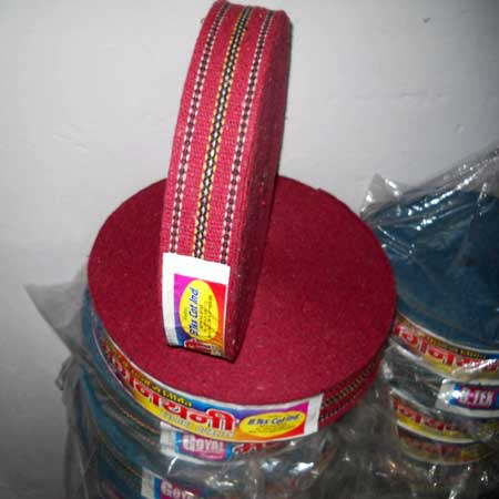 Plain Red Cotton Niwar, Length : 10-15mtr, 45-50mtr