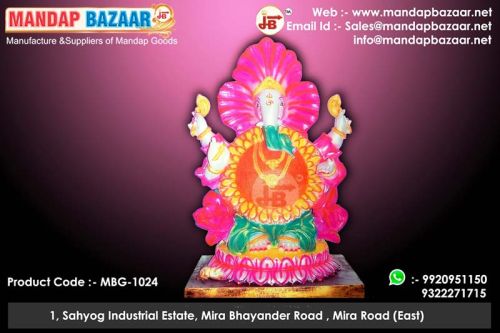 Mandap Bazaar Fibre Flower Design Ganesha Status