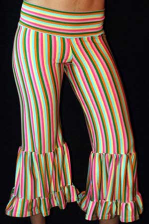 Ladies Striped Capri