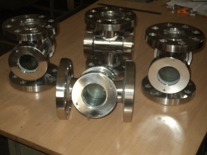 Indo Anushka MS Sight Glasses, Connection : Flange, Screwed