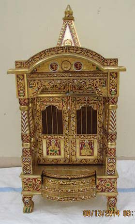 Brass Meenakari Temple