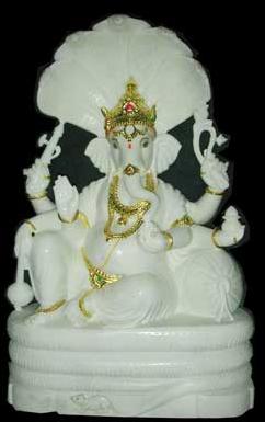 Polished Marble Ganesha Statue, For Home, Office, Shop, Temple, Packaging Type : Carton Box