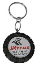 Polished Printed Rubber Keychain, Shape : Multishape