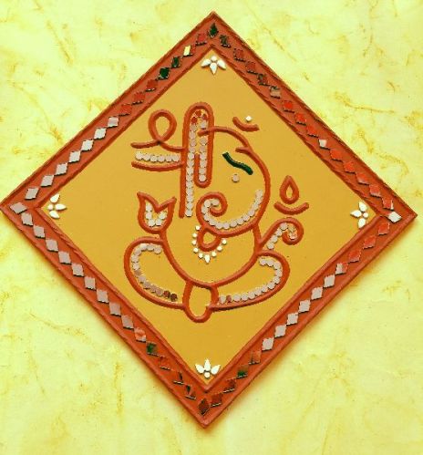 Square Wood Metal Kutch Wall Decor, For Decoration, Feature : Easy To Clean