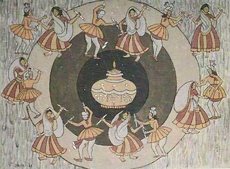 Navratri Sand Painting