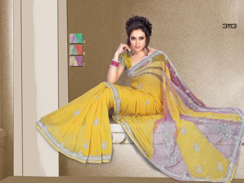 Embroidered Partywear Saree