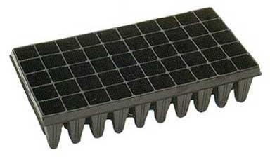 Virgin Plastic Plain 50 Cavities Seedling Trays, Shape : Square