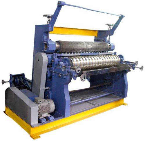 Electric Semi Automatic Vertical Corrugating Machine, For Making Corrugated Sheet, Color : Violet