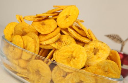 Ajwa Snacks Banana Chips, Color : Yellow