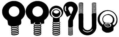 EYE BOLTS, FOUNDATION BOLTS and EYE NUTS