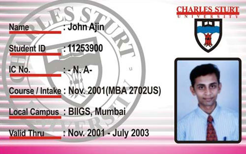 PVC Student Id Card