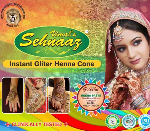 Instant Glitter Henna Cones