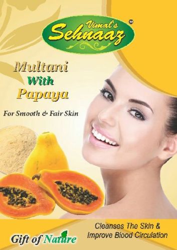 Earth Clay Papaya Multani Skin Powder, For Face, Parlour, Personal, Purity : 100%