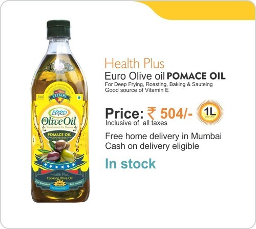 Euro Products POMACE OLIVE OIL, Certification : FSSAI Certified