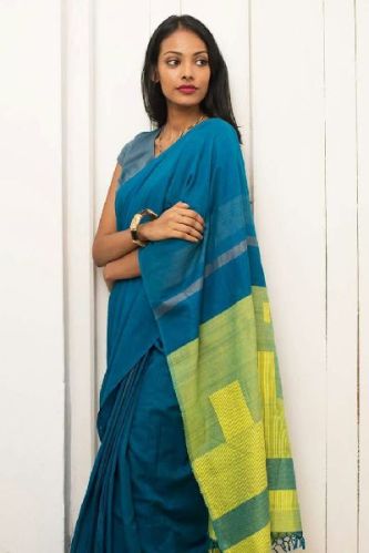 Handloom Pure Linen, For Saree, Size : 6.3