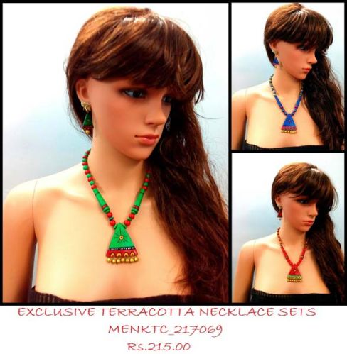 Wholesale A Magnificent Handcrafted Earthen Terracotta Necklace Sets