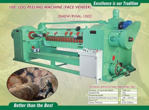 Automatic Log Peeling Machine (DMEW-RVML-1002), For Plywood Industry, Voltage : 220V