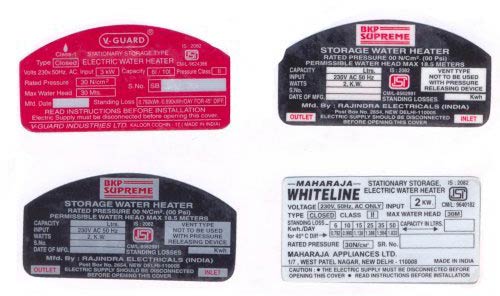 Printed Epoxy Geyser Stickers, Shape : Round, Square