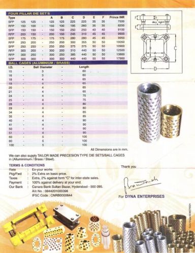 Precision Pillar Die Set