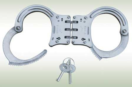 Hinged Linked Police Handcuffs