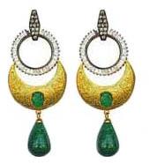 Stones Stunning Look Fashion Earrings Antique