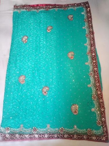 Designer Handwork Stone Party Wear Sarees