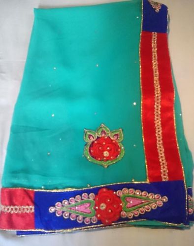 Fancy Resham Border Party Wear Sarees