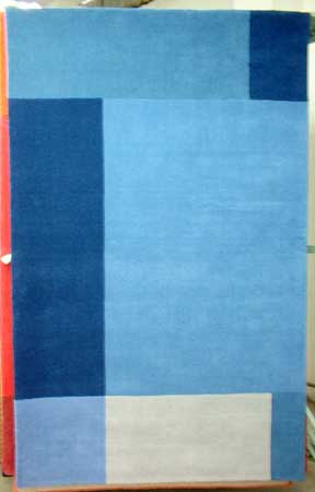 Cotton Blue Handloom Rug for Restaurant, Hotel, Home