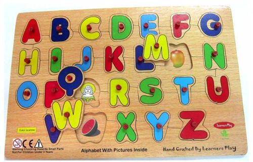 Alphabet With Picture Inside Puzzle, Color : Colorful